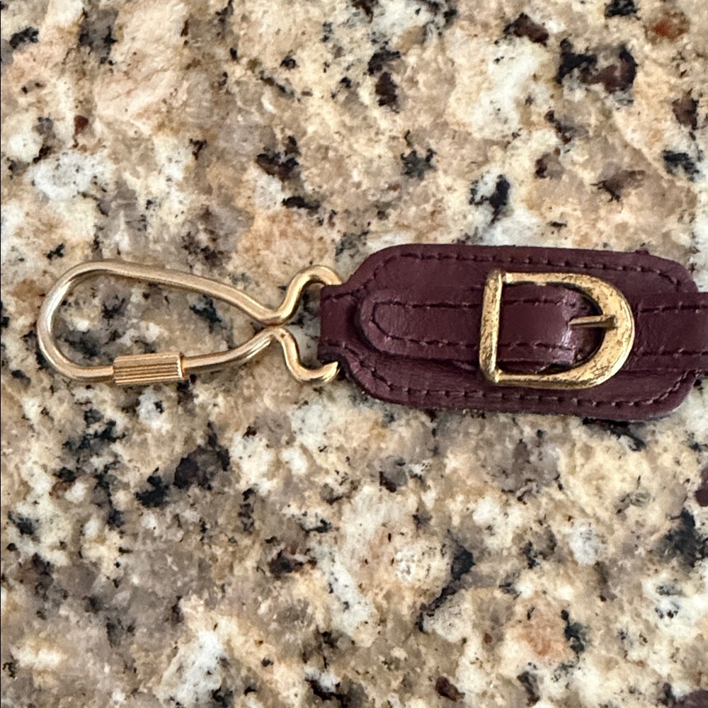John Romain Vintage Gold and Brown Keychain Accessory